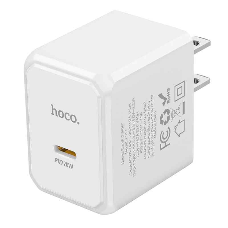 HOCO CS13 Single USB-C Port Fast Charger PD20W