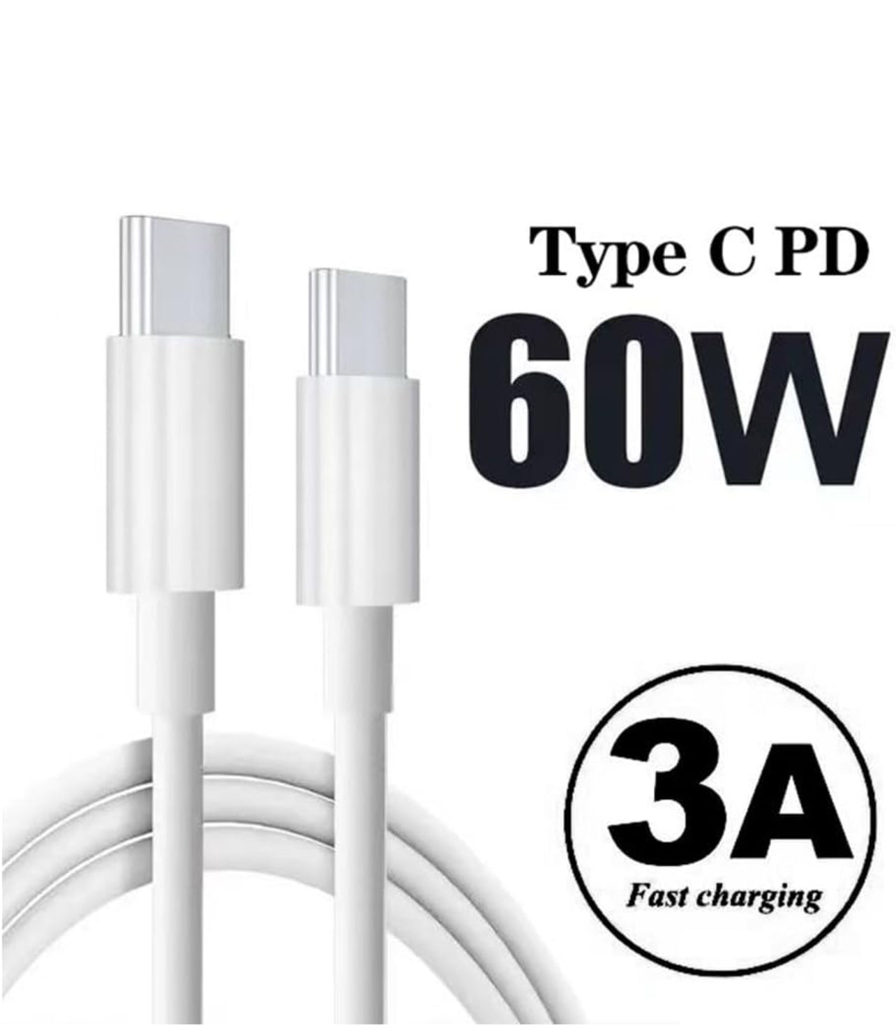 Type C to Type C Cable 60W - 1m / 3.28ft